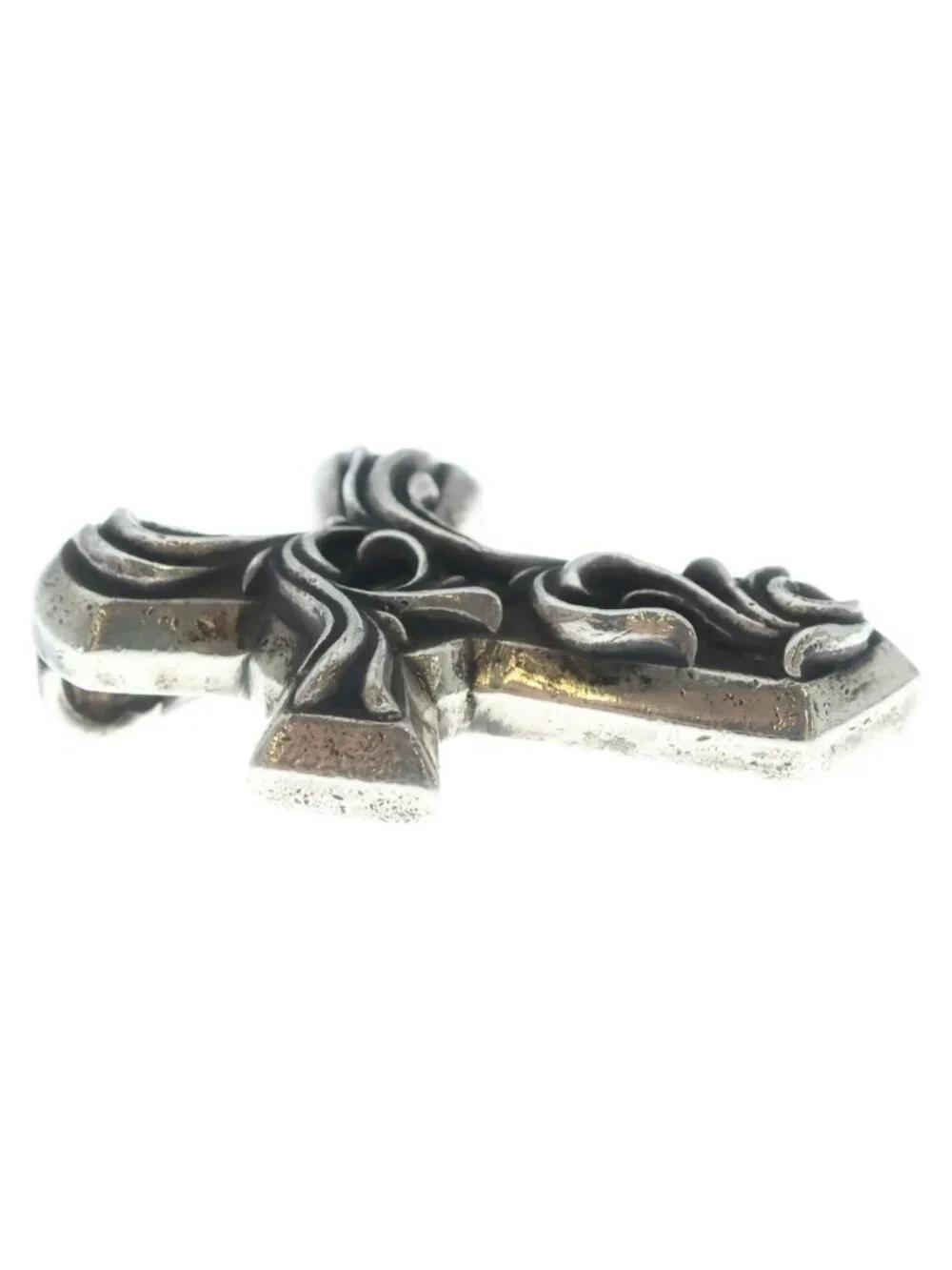 Chrome Hearts Vulcan Cross Small Silver Necklace
